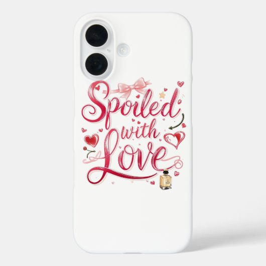 Elegant Red Script with Champagne Case-Mate iPhone Case (Achterkant)