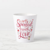 Elegant Red Script with Champagne Latte Mok (Voorkant)