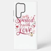 Elegant Red Script with Champagne Samsung Galaxy Hoesje (Achterkant)