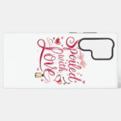 Elegant Red Script with Champagne Samsung Galaxy Hoesje (Achterkant horizontaal)