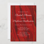 Elegant Red Silk Vrijgezellenfeest Kaart (Voorkant)