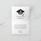 Elegant Red Silver College Graduy Bedankkaart (Binnen)