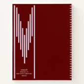 Elegant Red Sketch Book with name gift for her Notitieboek (Achterkant)