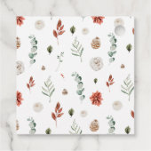 Elegant Red Snow in Love Winter Vrijgezellenfeest Bedankjes Labels (Achterkant)