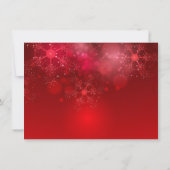 Elegant Red Snowflakes Holiday Party Uitnodiging (Achterkant)