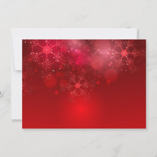 Elegant Red Snowflakes Holiday Party Uitnodiging (Achterkant)
