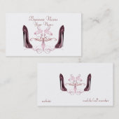 Elegant Red Stiletto schetst Visitekaartje voor ku (Voorkant / Achterkant)