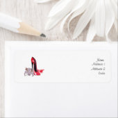 Elegant Red Stiletto Schoenen en Lelies Retourlabe Etiket (Insitu)