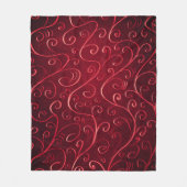 Elegant Red Swirl Pattern Fleece Deken (Voorkant)