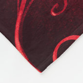 Elegant Red Swirl Pattern Fleece Deken (Hoek)