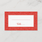 Elegant Red Swirling Plaatskaartje (Voorkant)