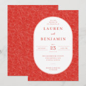 Elegant Red Swirls Kaart (Voorkant / Achterkant)