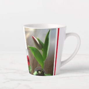 Elegant Red Tulips Design Latent Mok