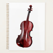 Elegant Red Violin Musical Instrument Planner (Voorkant)