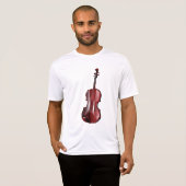 Elegant Red Violin Musical Instrument T-shirt (Voorkant volledig)