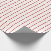 Elegant Red Watercolor Ribbon Stripes Cadeaupapier (Hoek)