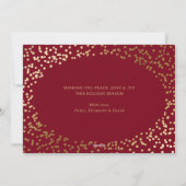 Elegant Red Waterverf - kerstkaarten voor foto's Feestdagenkaart (Achterkant)