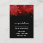 Elegant Red Waterverf Oorspronkelijk beeldscherm Visitekaartje (Achterkant)