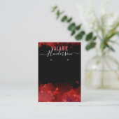 Elegant Red Waterverf Oorspronkelijk beeldscherm Visitekaartje (Staand voorkant)