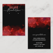 Elegant Red Waterverf Oorspronkelijk beeldscherm Visitekaartje (Voorkant / Achterkant)