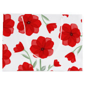 Elegant Red Waterverf Poppy Floral Pattern Groot Cadeauzakje (Achterkant)