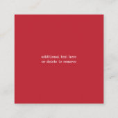 Elegant Red Waterverf Roos Wedding Informatiekaartje (Achterkant)