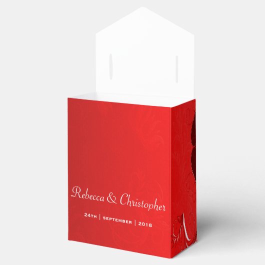 Elegant Red Wedding Bedankdoosjes (Geopend)