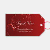 Elegant Red Wedding Bedankt Cadeaulabel (Voorkant (Horizontaal))