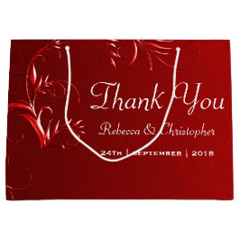 Elegant Red Wedding Bedankt Groot Cadeauzakje