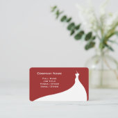 Elegant Red Wedding Dress Visitekaartje (Staand voorkant)