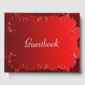 Elegant Red Wedding Gastenboek (Voorkant)