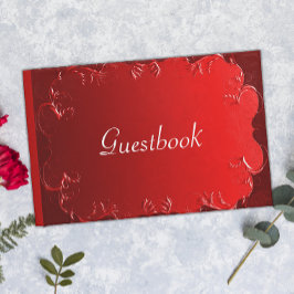 Elegant Red Wedding Gastenboek