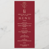 Elegant Red Wedding Menu (Voorkant)