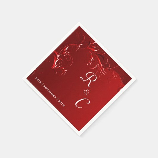 Elegant Red Wedding Reception Servet (Hoek)