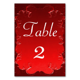 Elegant Red Wedding ReceptionTable Kaart