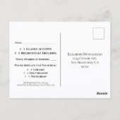 Elegant Red Wedding RSVP Briefkaart (Achterkant)