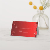 Elegant Red Wedding Table Place Card Plaatskaartje (Voorkant)
