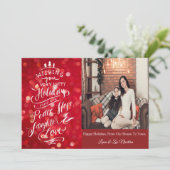 Elegant Red Wenskaart met kerstmis Kaart (Staand voorkant)