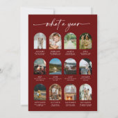 Elegant Red What A Year Happy Holidays Photo Feestdagenkaart (Achterkant)
