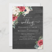 Elegant Red White Blue Floral Wedding Budget (Voorkant)