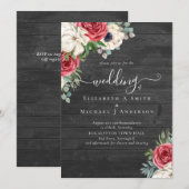 Elegant Red White Blue Floral Wedding Budget (Voorkant / Achterkant)