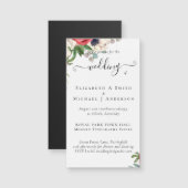 Elegant Red White Blue Floral Wedding Budget (Voorkant / Achterkant)