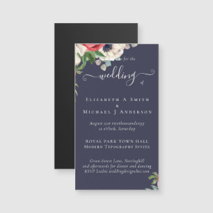 Elegant Red White Blue Floral Wedding Budget