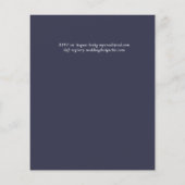 Elegant Red White Blue Floral Wedding Budget Flyer (Achterkant)