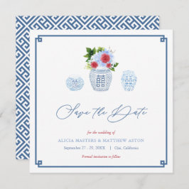 Elegant Red White Blue Holiday Weekend Weddenschap Save The Date