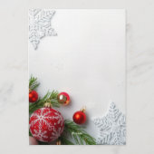 Elegant Red & White Christmas Party Invitation Kaart (Achterkant)