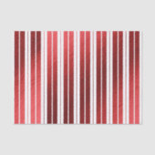 Elegant Red White Metallic Snoep Striped Tissuepapier (Voorkant)