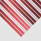 Elegant Red White Metallic Snoep Striped Tissuepapier (Detail)