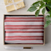 Elegant Red White Metallic Snoep Striped Tissuepapier (Geschenk)