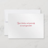 Elegant Red White Roses Bouquet Bedankkaart (Achterkant)